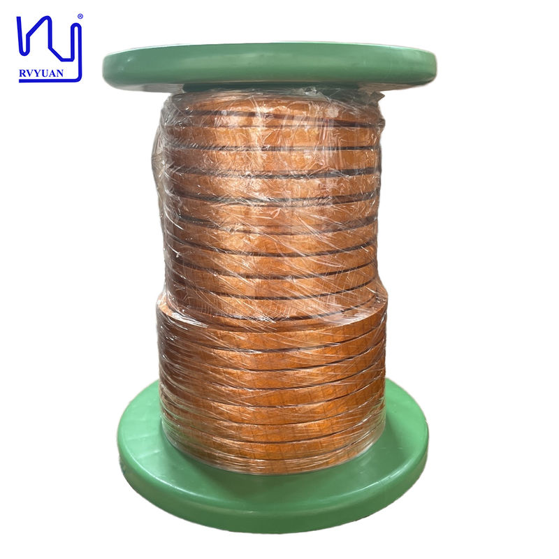 2UEW-F-PI Taped Flat Litz Wire 0.1mmx 3800 Strands Profiled Litz Wire 9.9mmx6.0 Overall dimension